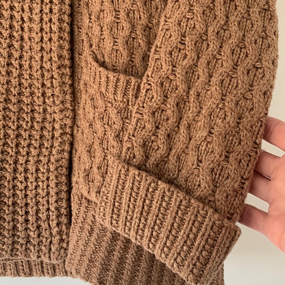 MADEWELL Shawl Collar Snap Cardigan Sweater Tan - Picture 5 of 9